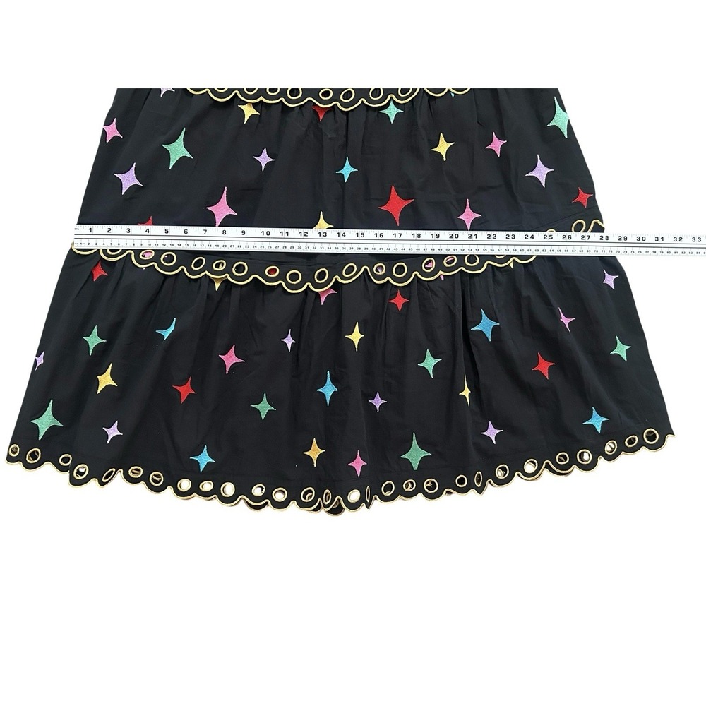 Gorman Twinkle Twinkle Little Skirt Womens Size 12 Black Stars Tiered Whimsigoth - Picture 4 of 14
